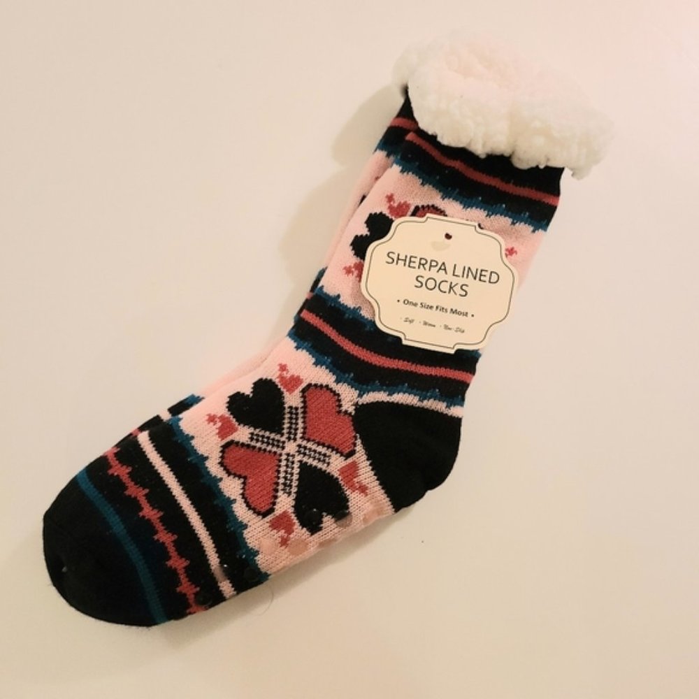 Sherpa lined slipper/socks soft soft soft